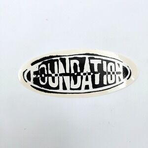 Foundation Skateboards Logo Sticker 90s Vintage Y2K Oval Decal Skateboarding
